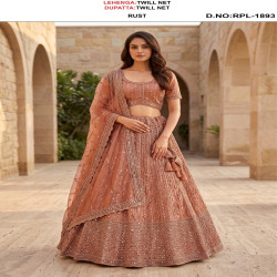 Royal Twill Net Embroidered Bridal Lehenga Choli